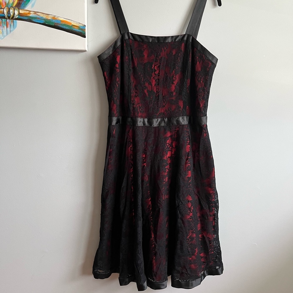 Black & Red Lace Dress